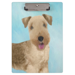 Lakeland Terrier Painting - Cute Original Dog Art Clipboard