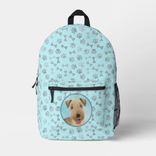Lakeland Terrier Painting - Cute Original Dog Art Printed Backpack