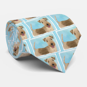 Lakeland Terrier Painting - Cute Original Dog Art Tie