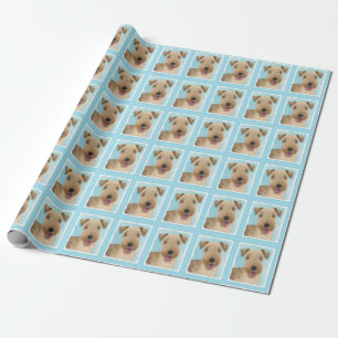 Lakeland Terrier Painting - Cute Original Dog Art Wrapping Paper