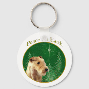 Lakeland Terrier Peace Key Ring