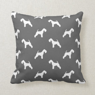 Lakeland Terrier Silhouettes Pattern Cushion