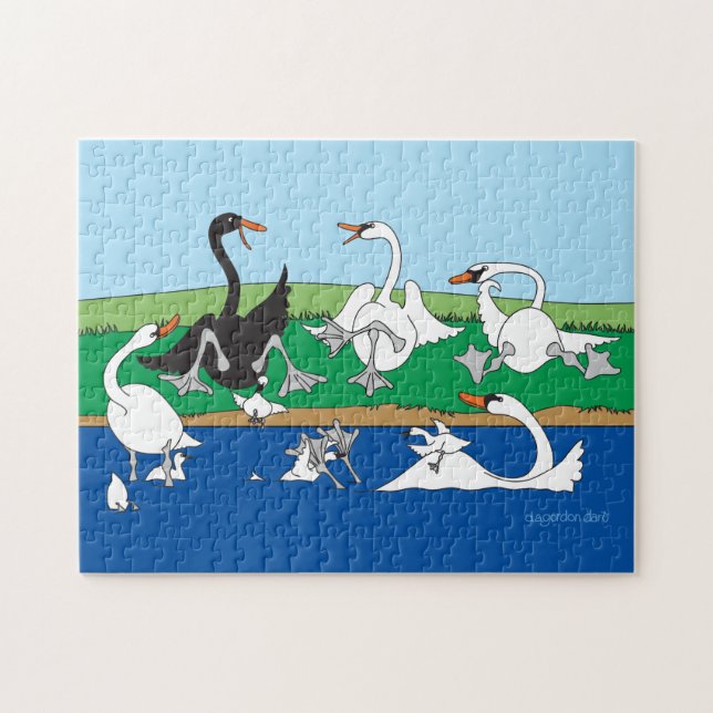 Lakeloving Swans Jigsaw Puzzle (Horizontal)