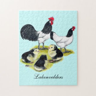 Lakenvelder Chicken Family Jigsaw Puzzle