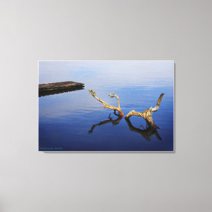 Lake's Edge Tranquillity - wrapped canvas