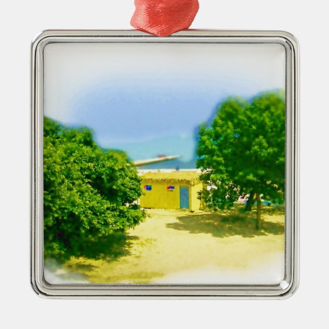 Lakeshores of the Chicago Beach Metal Tree Decoration (Front)