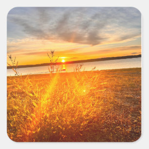 Lakeside Breeze Square Sticker