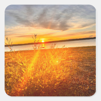 Lakeside Breeze Square Sticker