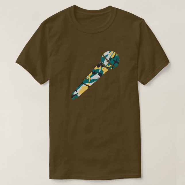 Lakeside Camo Pattern Microphone T-Shirt (Design Front)