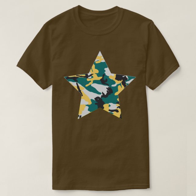 Lakeside Camo Pattern Star T-Shirt (Design Front)