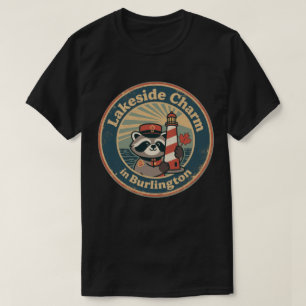 Lakeside Charm in Burlington Funny Racoon Mountie T-Shirt