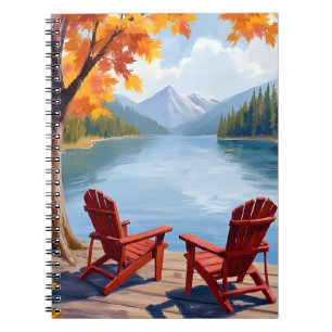 Lakeside Morning Peaceful Mountain Landscape Notebook