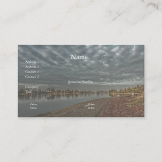 Lakeside Path at Dawn 3 Business Card
