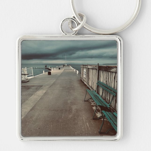 Lakeside Pier Photography Key Ring (Front)