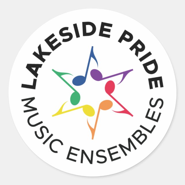 Lakeside Pride Sticker - Circle Design (Front)