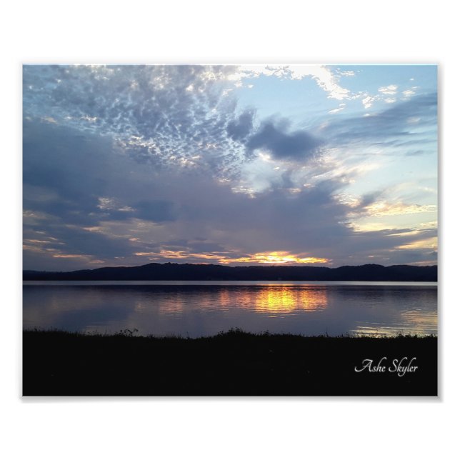 Lakeside Sunset Photo Print (Front)