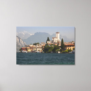 Lakeside town, Malcesine, Verona Province, Italy Canvas Print