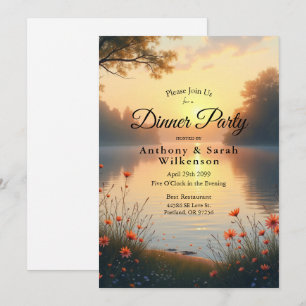 Lakeside Twilight Whispers by the Water Invitation