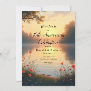 Lakeside Twilight Whispers by the Water Invitation