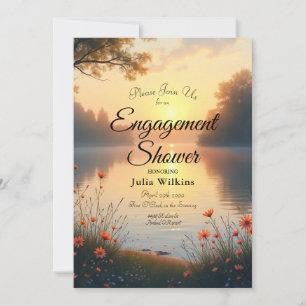 Lakeside Twilight Whispers by the Water Invitation