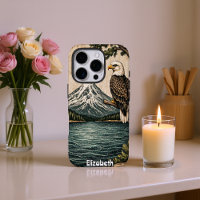 Lakeside Vigil: Eagle and Peak