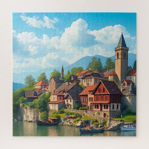 Lakeside village jigsaw puzzle