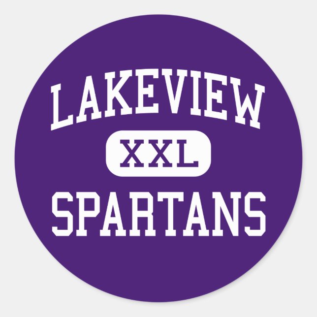Lakeview - Spartans - Junior - Battle Creek Classic Round Sticker (Front)