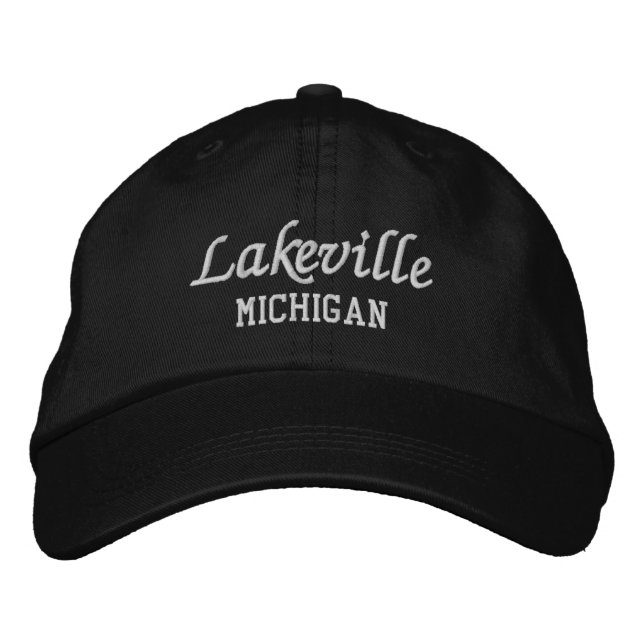 Lakeville Michigan Embroidered Baseball Hat (Front)