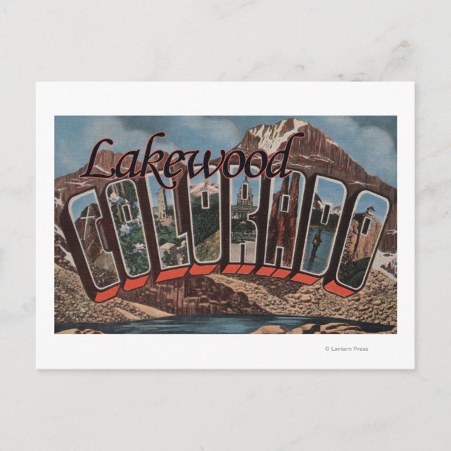 Lakewood, Colorado - Large Letter Scenes Postcard (Front)