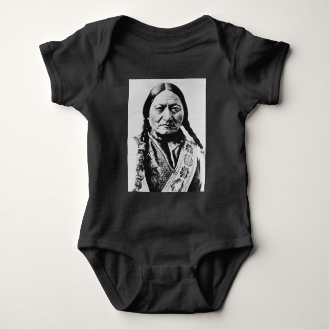 Lakota Chief Surrender: Sitting Bull Fort Buford Baby Bodysuit (Front)