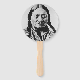 Lakota Chief Surrender: Sitting Bull Fort Buford Hand Fan