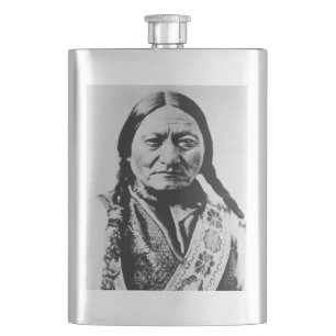Lakota Chief Surrender: Sitting Bull Fort Buford Hip Flask