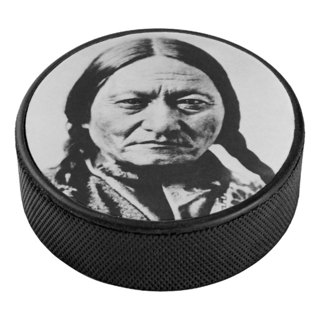 Lakota Chief Surrender: Sitting Bull Fort Buford Hockey Puck (3/4)