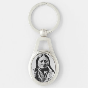 Lakota Chief Surrender: Sitting Bull Fort Buford Key Ring