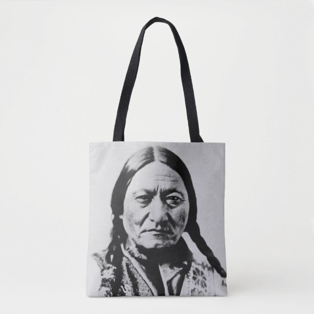Lakota Chief Surrender: Sitting Bull Fort Buford Tote Bag (Front)