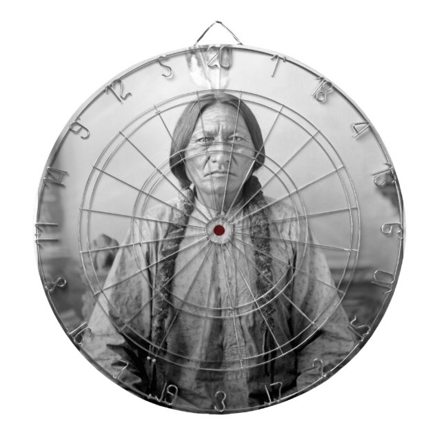 Lakota Leader Sitting Bull Native American Indian  Dartboard (Front)