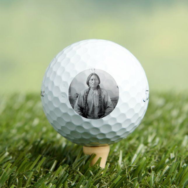 Lakota Leader Sitting Bull Native American Indian  Golf Balls (Insitu Tee)