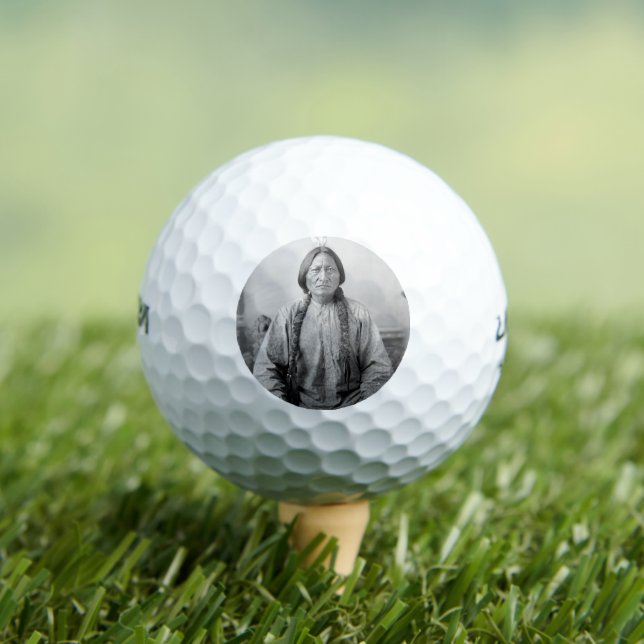 Lakota Leader Sitting Bull Native American Indian  Golf Balls (Insitu Tee)