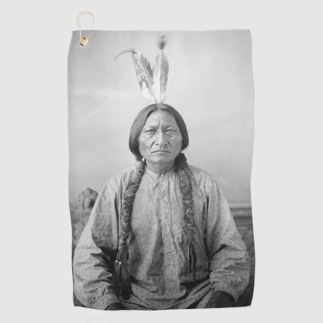 Lakota Leader Sitting Bull Native American Indian  Golf Towel (Front)