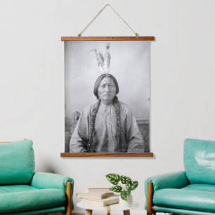 Lakota Leader Sitting Bull Native American Indian Hanging Tapestry