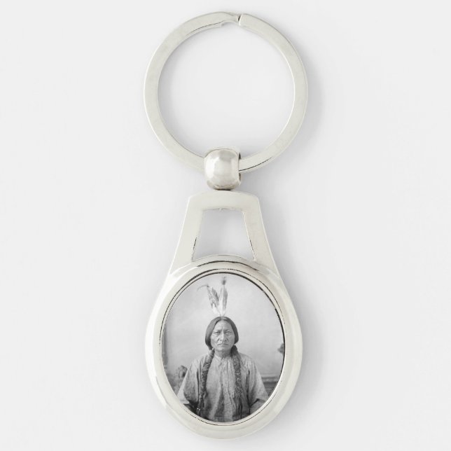 Lakota Leader Sitting Bull Native American Indian  Key Ring (Front)