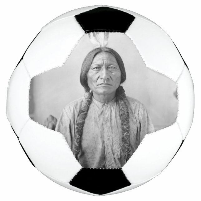 Lakota Leader Sitting Bull Native American Indian  Soccer Ball (Front)