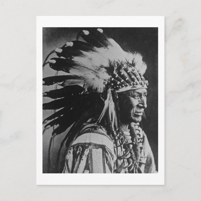 Lakota Sioux Vintage Chief White Swan Postcard (Front)
