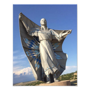 Lakota Woman with Star Shawl Giant Statue  Photo Print