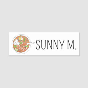 Laksa Spicy Malaysian Coconut Noodle Soup Food Name Tag