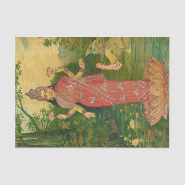Lakshmi by Raja Ravi Varma Tissue Paper (Front)