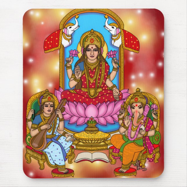 Lakshmi Ganesh Mouse Pad (Front)