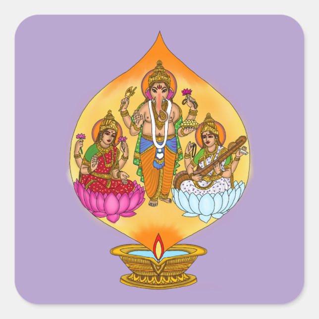 Lakshmi Ganesh Sticker (Front)