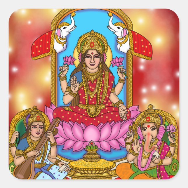 Lakshmi Ganesh Sticker (Front)