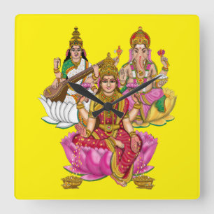 Lakshmi Ganesha Wall Clock